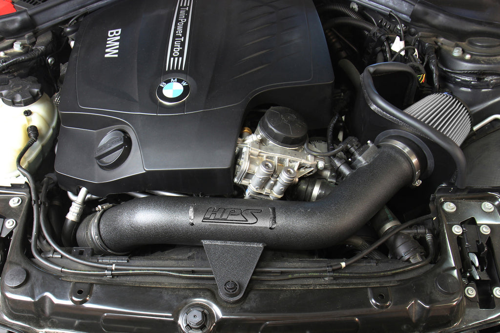 HPS Performance Air Intake Kit with Heat Shield (Blue) - BMW 335ix F30 N55 / 335i 335ix F30 F34 N55 / 435i 435ix F32 F33 N55 / 435i Gran Coupe F36 N55 / 435ix Gran Coupe F36 N55 / M2 F87 N55 / M235i M235ix F22 F23 N55 - (2012-2018)