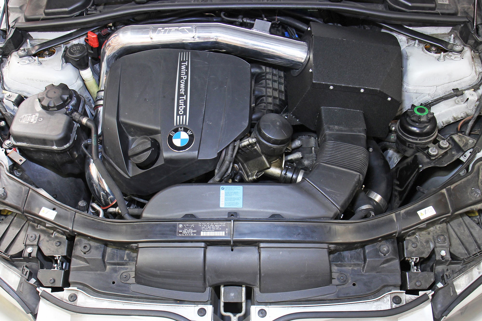HPS Performance Air Intake Kit with Heat Shield (Polished) - BMW 335i N55 - (2011-2013)