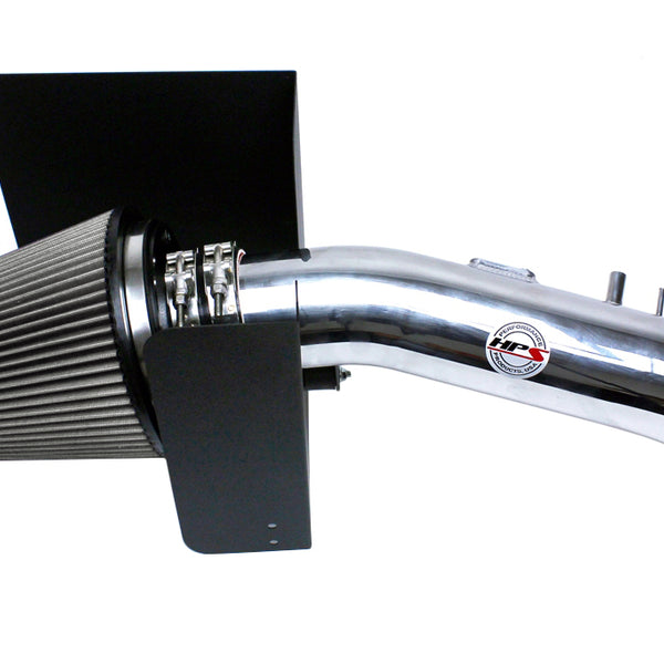HPS Performance Air Intake Kit with Heat Shield Polished 827-629P