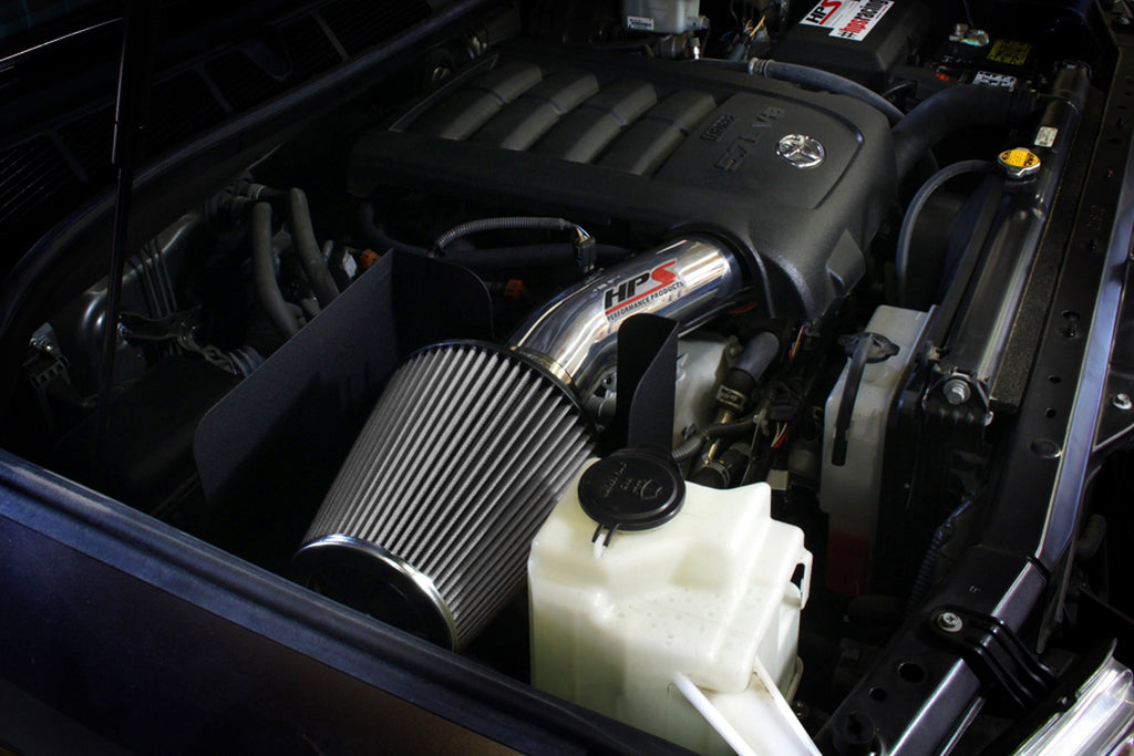 HPS Performance Air Intake Kit with Heat Shield, Blue, 827-629BL