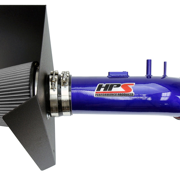HPS Performance Air Intake Kit with Heat Shield Blue 827-630BL