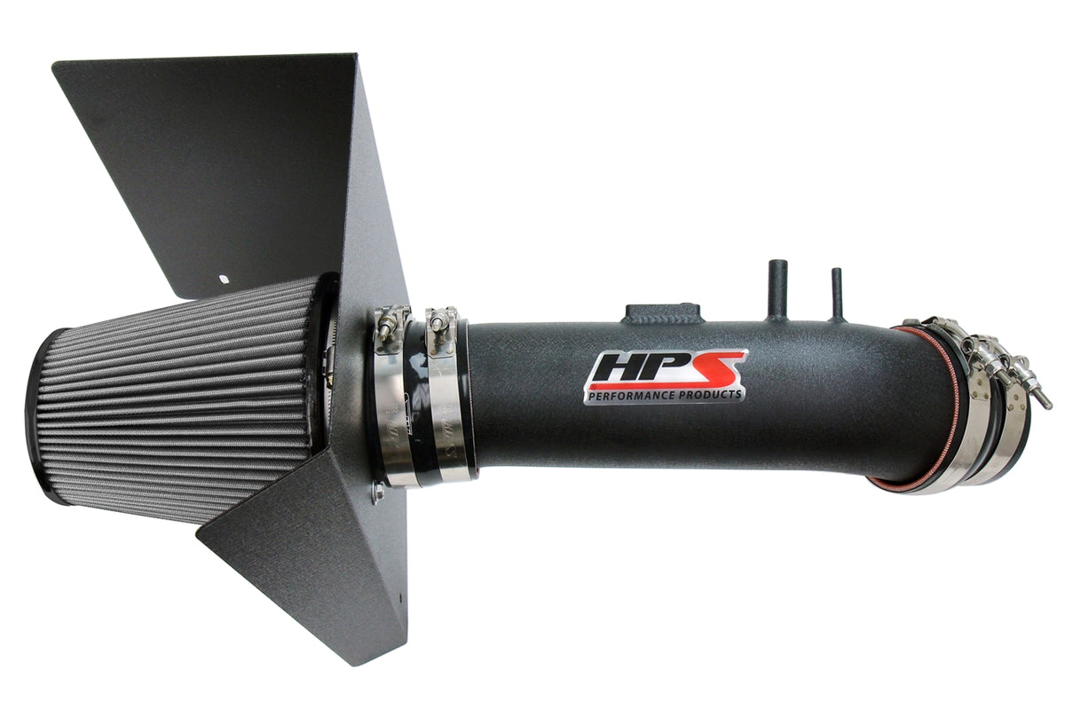 HPS Performance Air Intake Kit with Heat Shield Black 827-630WB