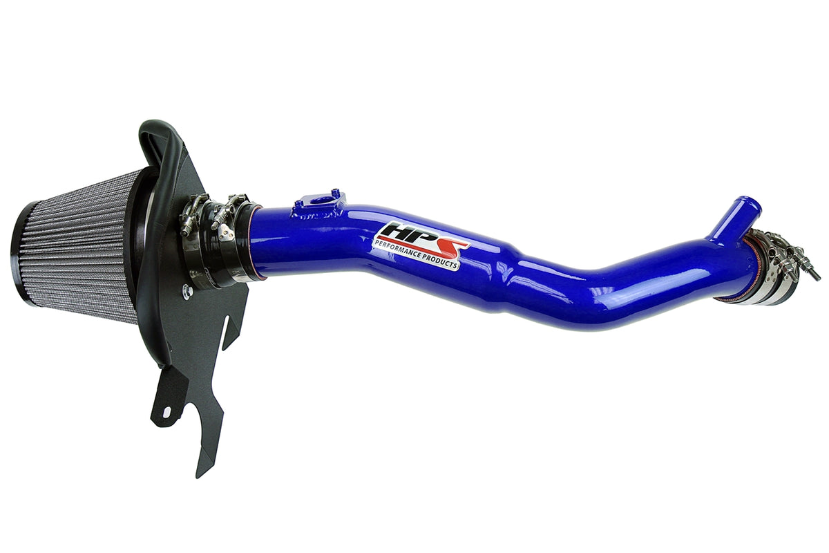 HPS Performance Air Intake Kit with Heat Shield Blue 827-633BL