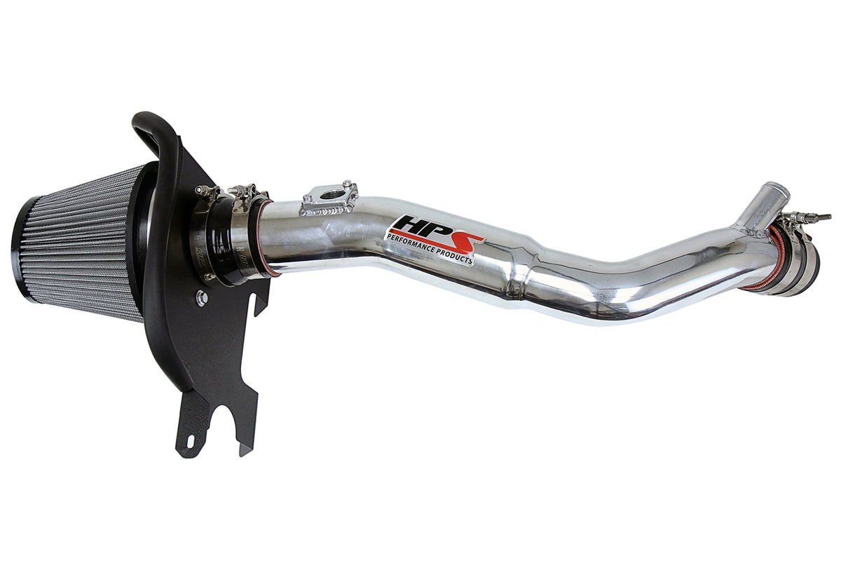 HPS Performance Air Intake Kit with Heat Shield Polished 827-633P