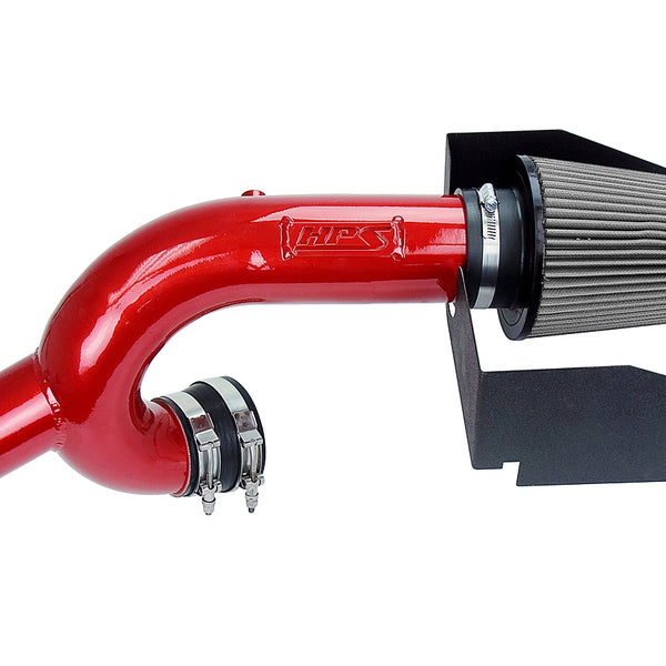HPS Performance Air Intake Kit with Heat Shield Red 827-634R