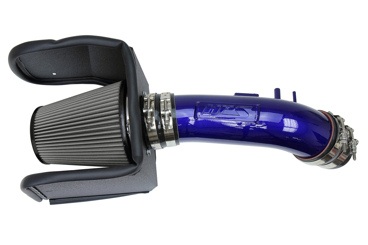 HPS Performance Air Intake Kit with Heat Shield Blue 827-635BL