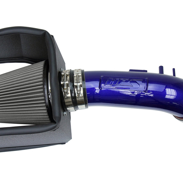 HPS Performance Air Intake Kit with Heat Shield Blue 827-635BL