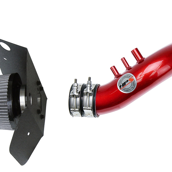 HPS Performance Air Intake Kit with Heat Shield Red 827-636R