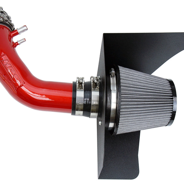 HPS Performance Air Intake Kit with Heat Shield Red 827-638R