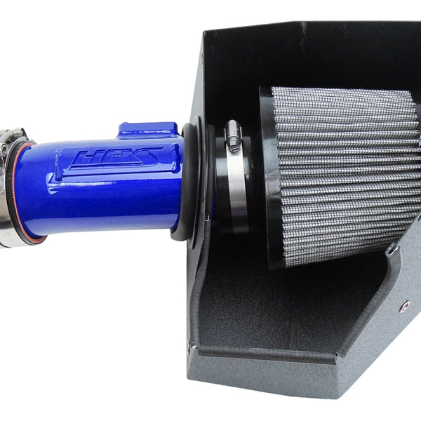 HPS Performance Air Intake Kit with Heat Shield Blue 827-656BL