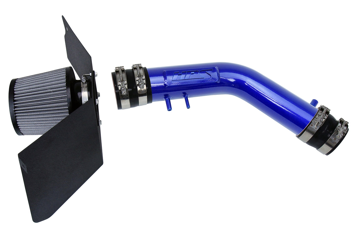HPS Performance Air Intake Kit with Heat Shield Blue 827-663BL