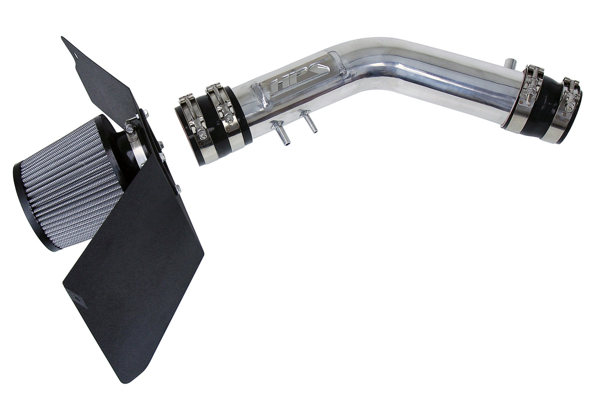 HPS Performance Air Intake Kit with Heat Shield Polished 827-663P