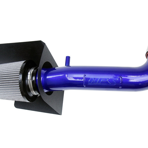 HPS Performance Air Intake Kit with Heat Shield Blue 827-664BL