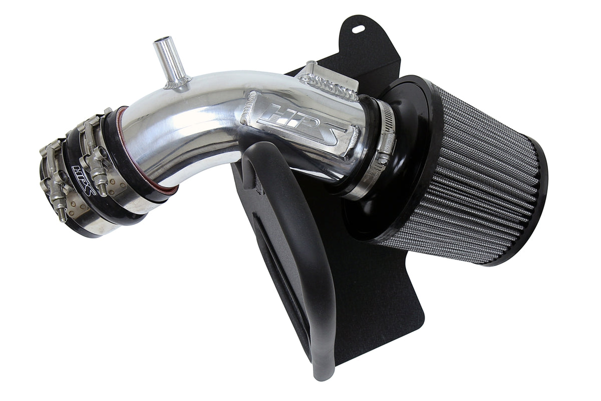 HPS Performance Air Intake Kit with Heat Shield Polished 827-665P