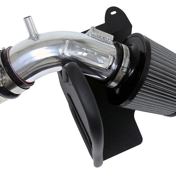 HPS Performance Air Intake Kit with Heat Shield Polished 827-665P
