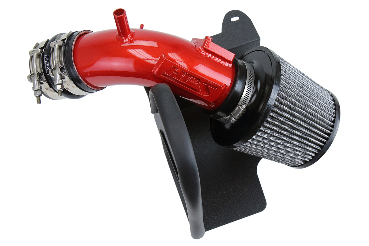 HPS Performance Air Intake Kit with Heat Shield Red 827-665R