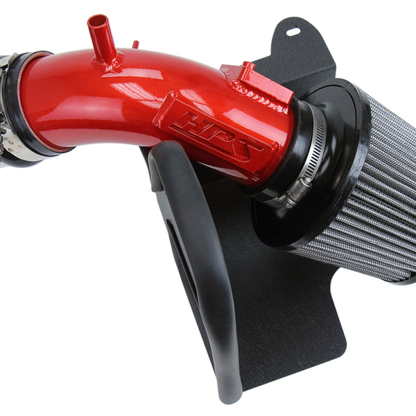 HPS Performance Air Intake Kit with Heat Shield Red 827-665R