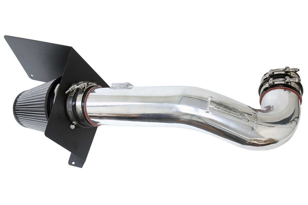 HPS Performance Air Intake Kit with Heat Shield Polished 827-667P