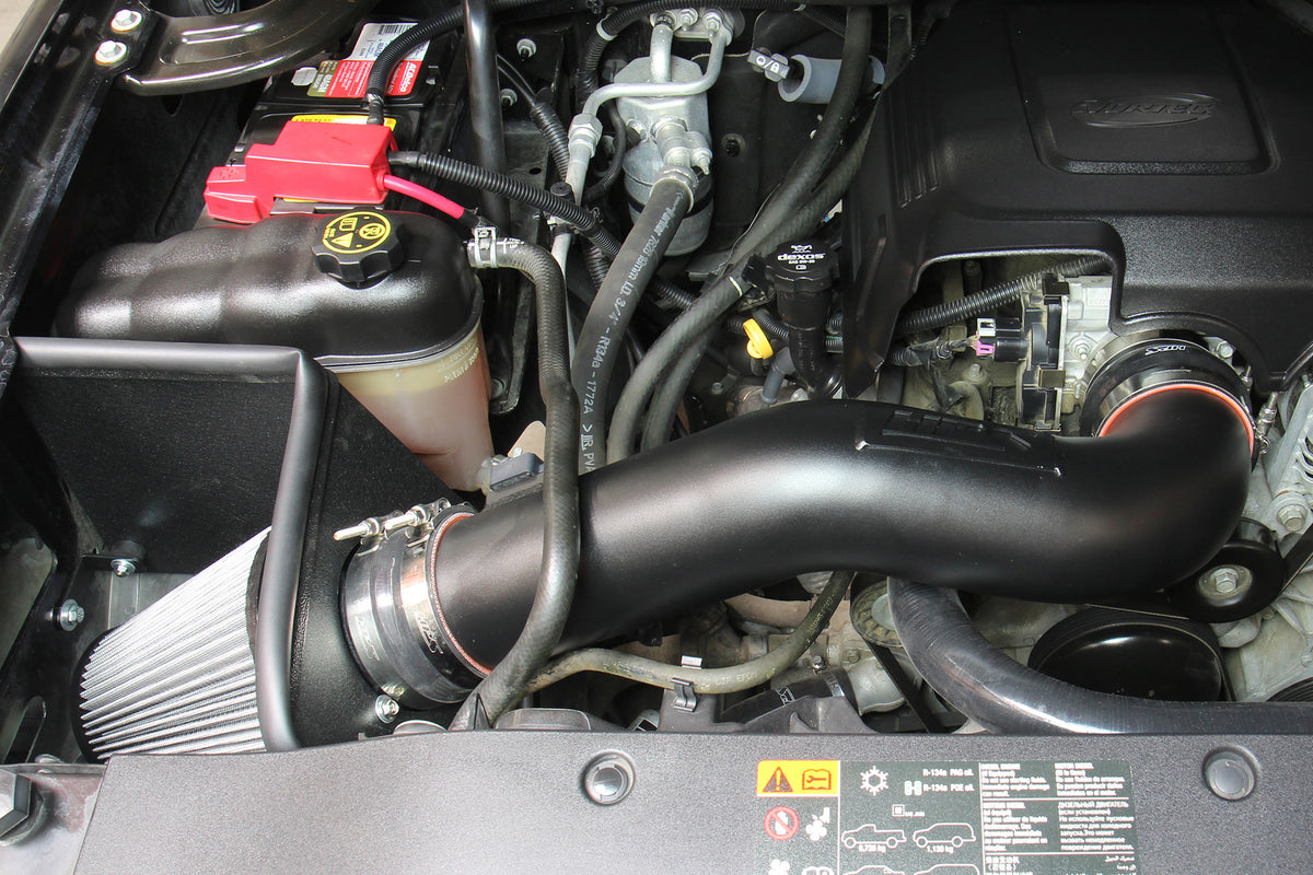 HPS Performance Air Intake Kit with Heat Shield (Black) - Cadillac Escalade / Chevy Avalanche / Chevy Silverado 1500 / Chevy Suburban / Chevy Tahoe (Excludes ) / GMC Sierra 1500 (Excludes ) / Yukon - (2009-2014)