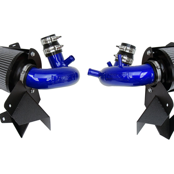 HPS Performance Air Intake Kit with Heat Shield Blue 827-672BL