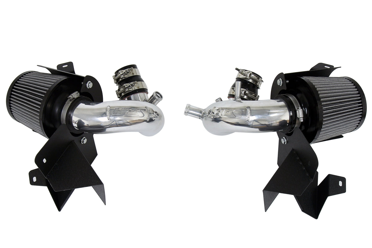 HPS Performance Air Intake Kit with Heat Shield Polished 827-672P