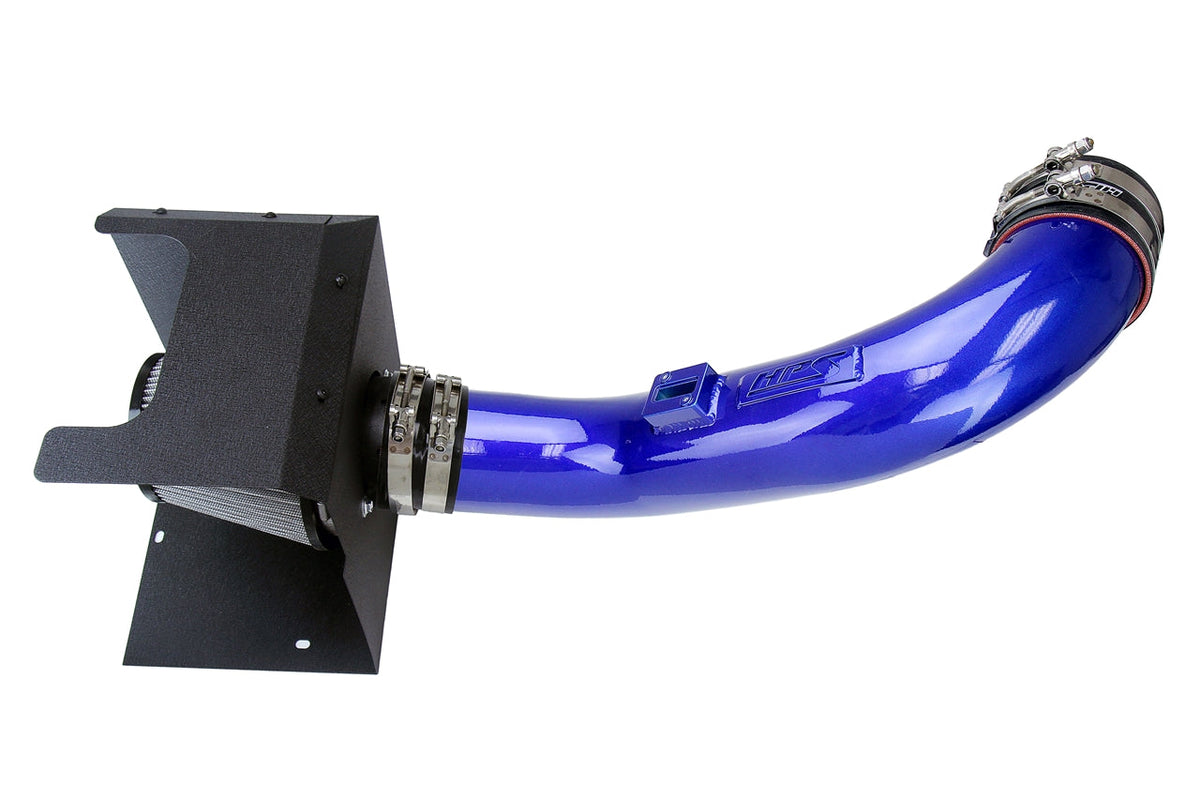 HPS Performance Air Intake Kit with Heat Shield Blue 827-674BL