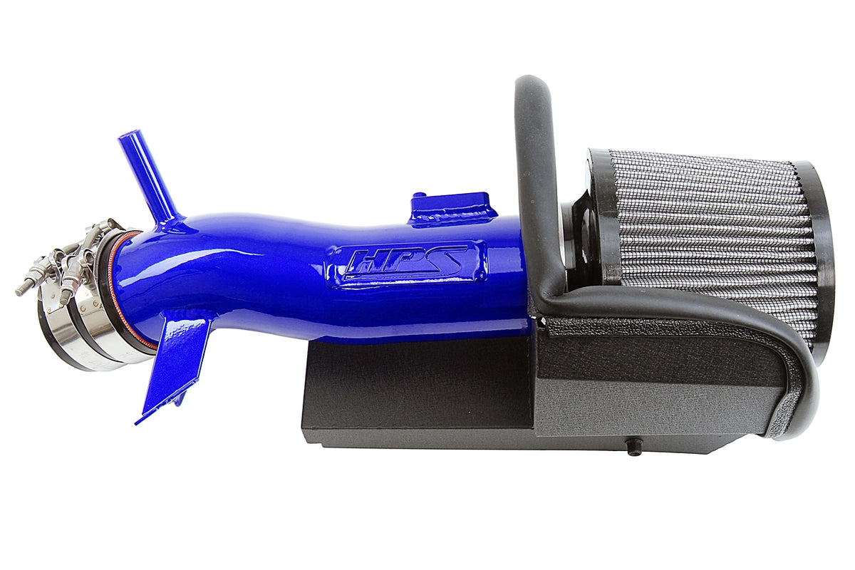 HPS Performance Air Intake Kit with Heat Shield Blue 827-675BL