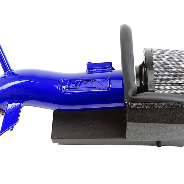 HPS Performance Air Intake Kit with Heat Shield Blue 827-675BL