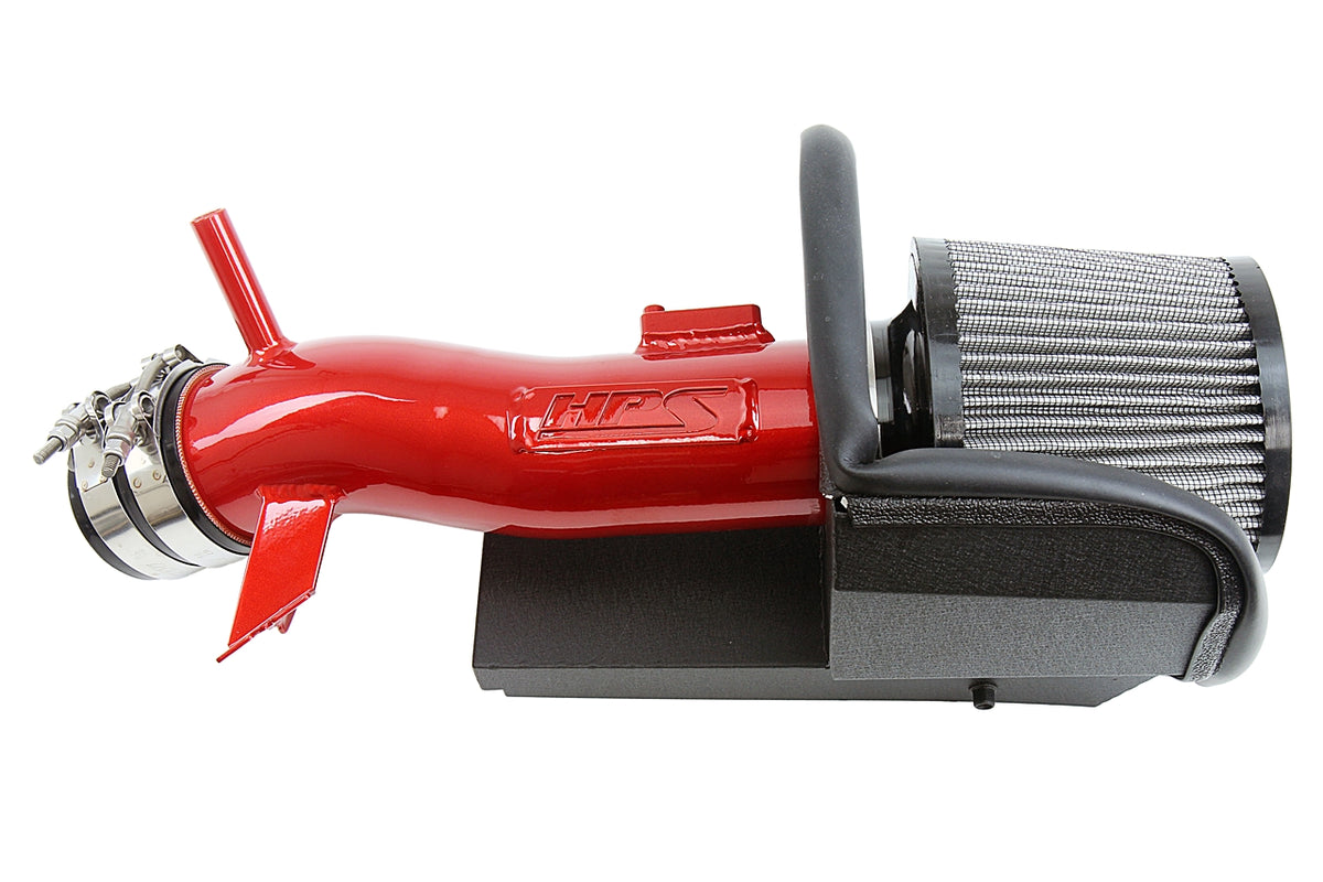 HPS Performance Air Intake Kit with Heat Shield Red 827-675R