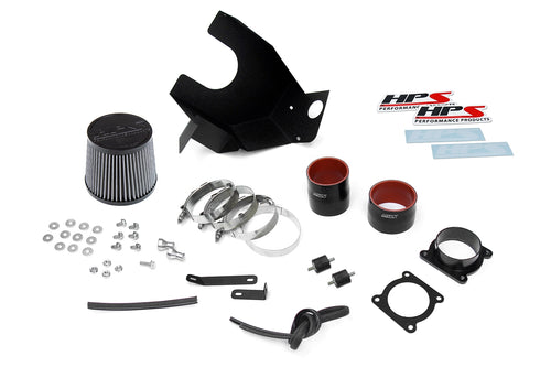 HPS Performance Air Intake Kit with Heat Shield, Polished, 827-679P