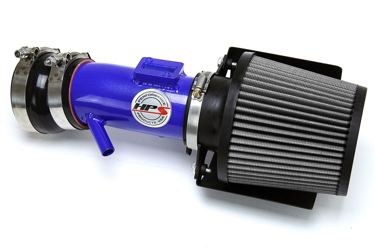 HPS Performance Air Intake Kit with Heat Shield Blue 827-680BL