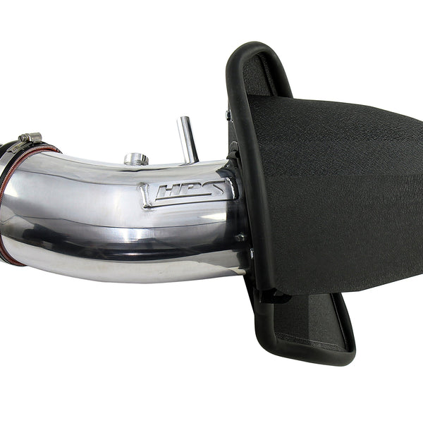 HPS Performance Air Intake Kit with Heat Shield Polished 827-681P