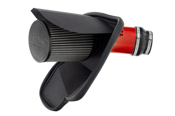 HPS Performance Air Intake Kit with Heat Shield, Red, 827-681R