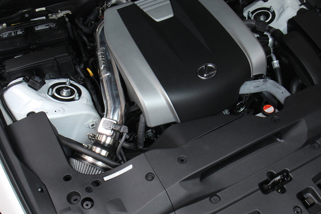 HPS Performance Polished Cold Air Intake w/ Heat Shield - Lexus GS350 / Lexus IS300 / Lexus IS350 / Lexus RC300 AWD / Lexus RC350 - (2013-2020 / 2021-2025 / 2021-2025 / 2016-2025 / 2015-2025)