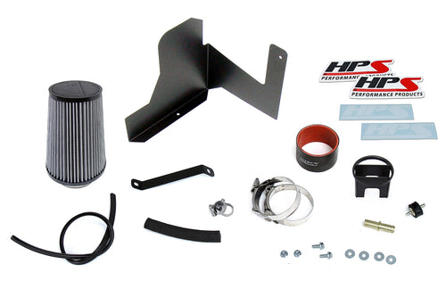 HPS Performance Air Intake Kit with Heat Shield, Red, 827-684R