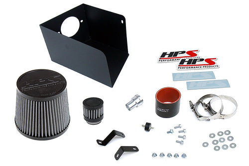 HPS Performance Air Intake Kit with Heat Shield, Polished, 827-685P