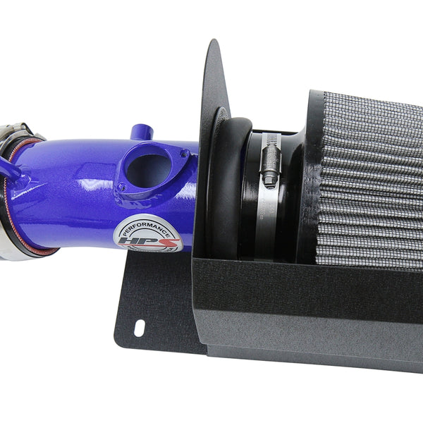 HPS Performance Air Intake Kit with Heat Shield Blue 827-686BL