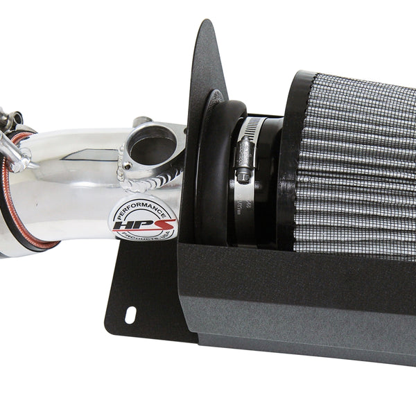HPS Performance Air Intake Kit with Heat Shield Polished 827-686P