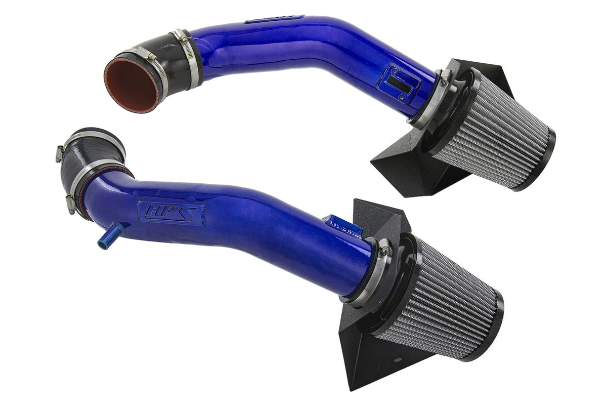 HPS Performance Air Intake Kit with Heat Shield Blue 827-688BL