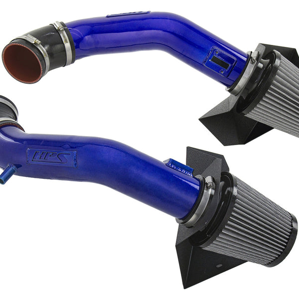HPS Performance Air Intake Kit with Heat Shield Blue 827-688BL