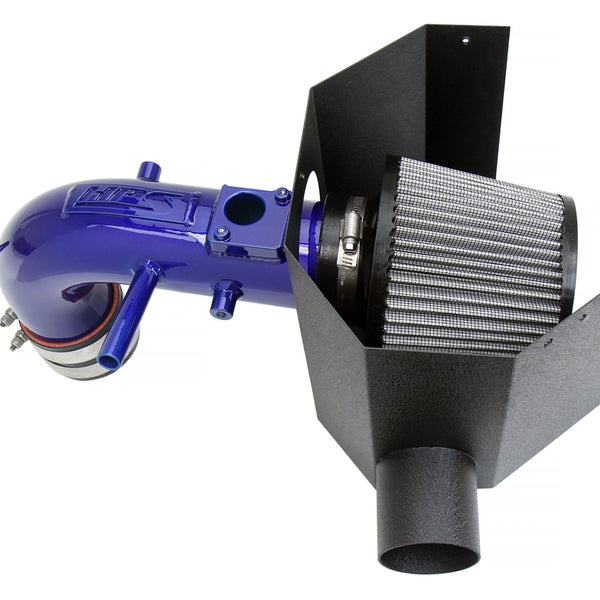 HPS Performance Air Intake Kit with Heat Shield Blue 827-691BL