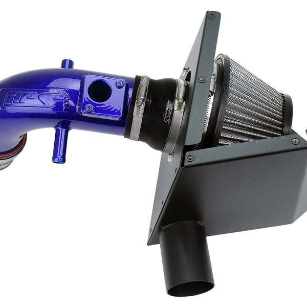 HPS Performance Air Intake Kit with Heat Shield Blue 827-693BL
