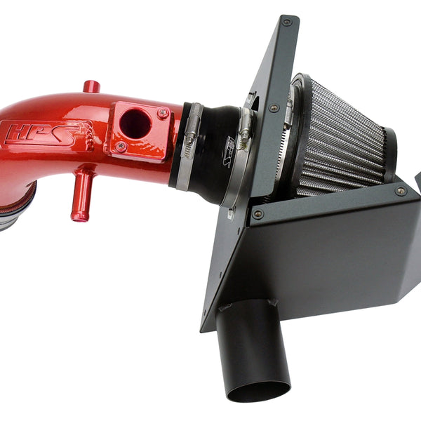 HPS Performance Air Intake Kit with Heat Shield Red 827-693R