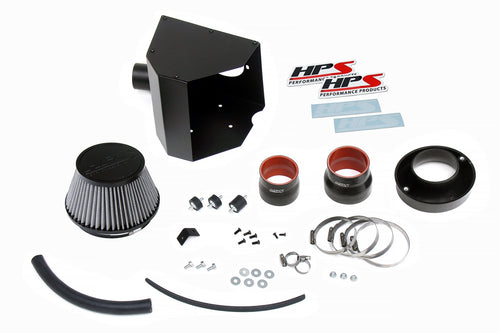 HPS Performance Air Intake Kit with Heat Shield, Black, 827-693WB