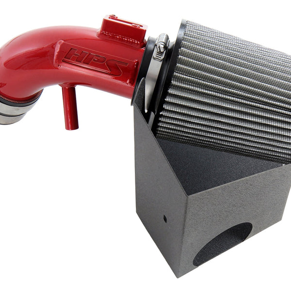 HPS Performance Air Intake Kit with Heat Shield Red 827-694R