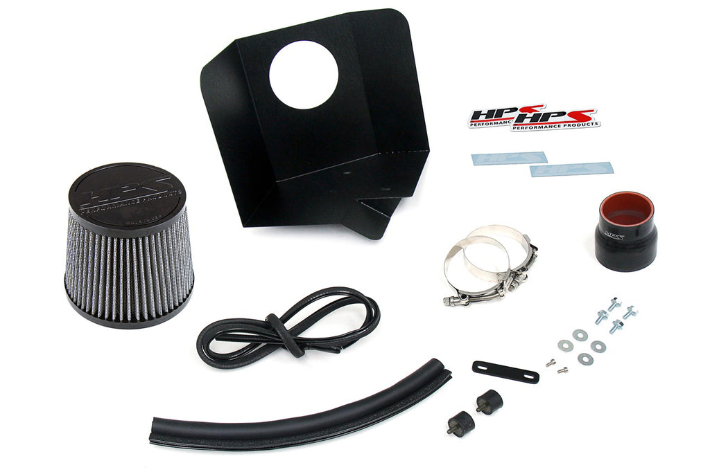HPS Performance Air Intake Kit with Heat Shield, Black, 827-696WB