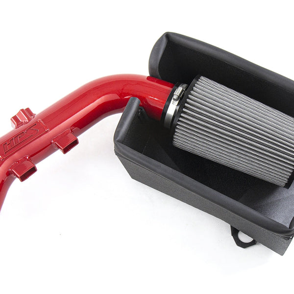 HPS Performance Air Intake Kit with Heat Shield Red 827-698R