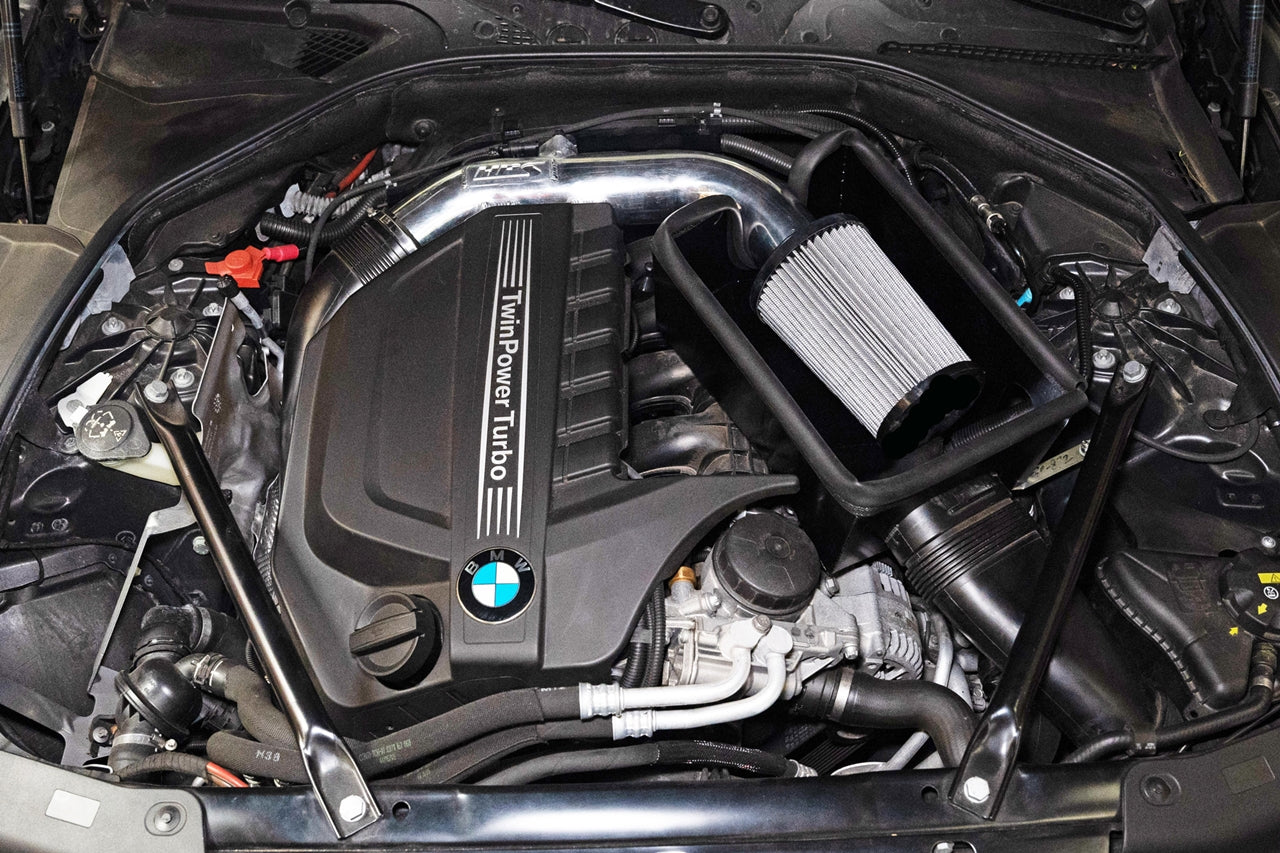 HPS Performance Air Intake Kit with Heat Shield (Polished) - BMW 640i N55 - (2012-2019)