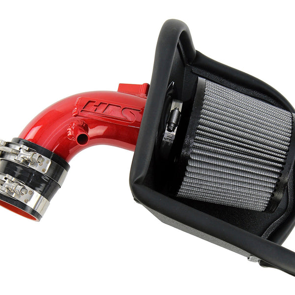 HPS Performance Air Intake Kit with Heat Shield Red 827-700R