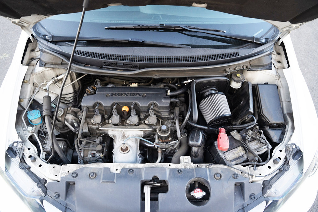 HPS Performance Air Intake Kit with Heat Shield (Polished) - Honda Civic Gas - (2012-2015)